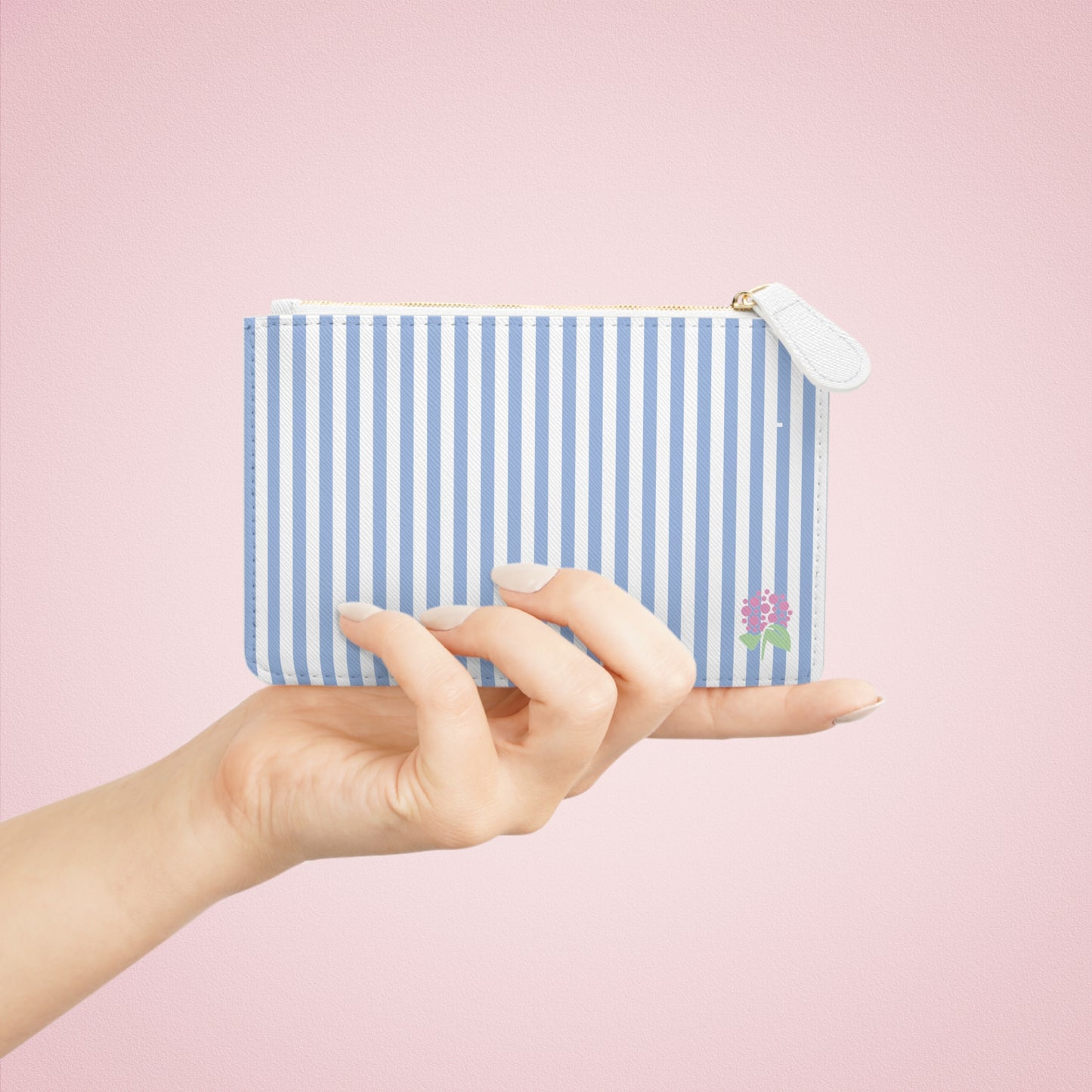 Blue Stripe Mini Clutch