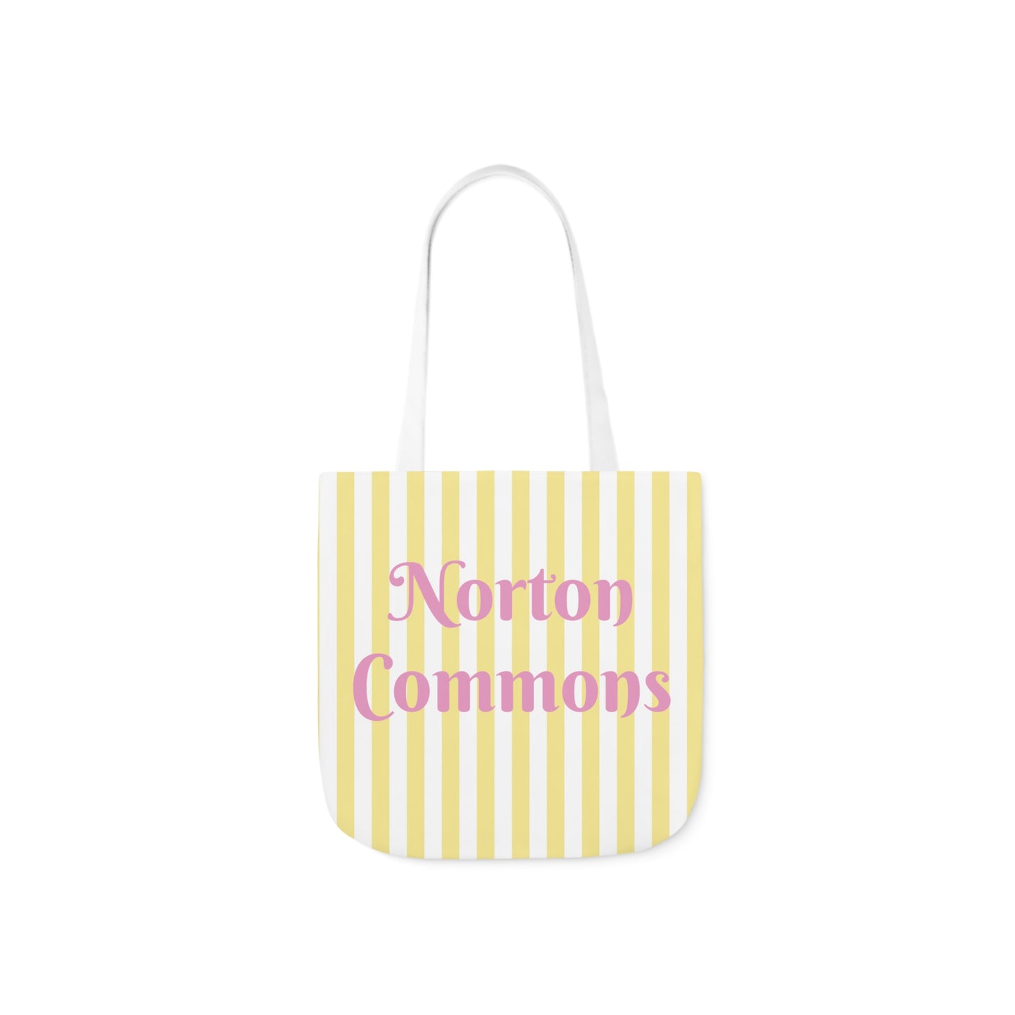 Norton Commons Yellow and White Stripe Canvas Tote Bag