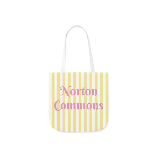 Norton Commons Yellow and White Stripe Canvas Tote Bag