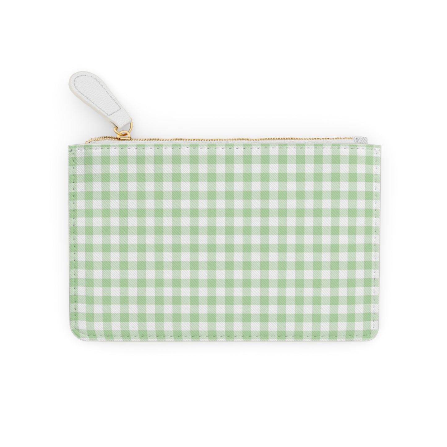 Green Gingham Mini Clutch