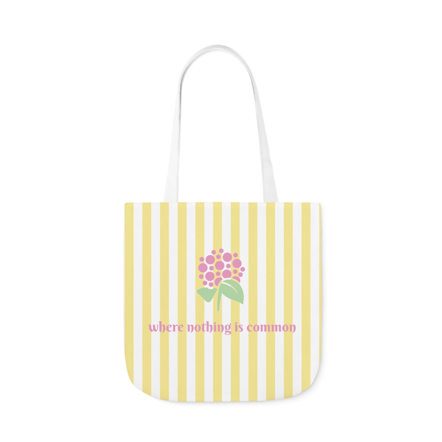 Norton Commons Yellow and White Stripe Canvas Tote Bag