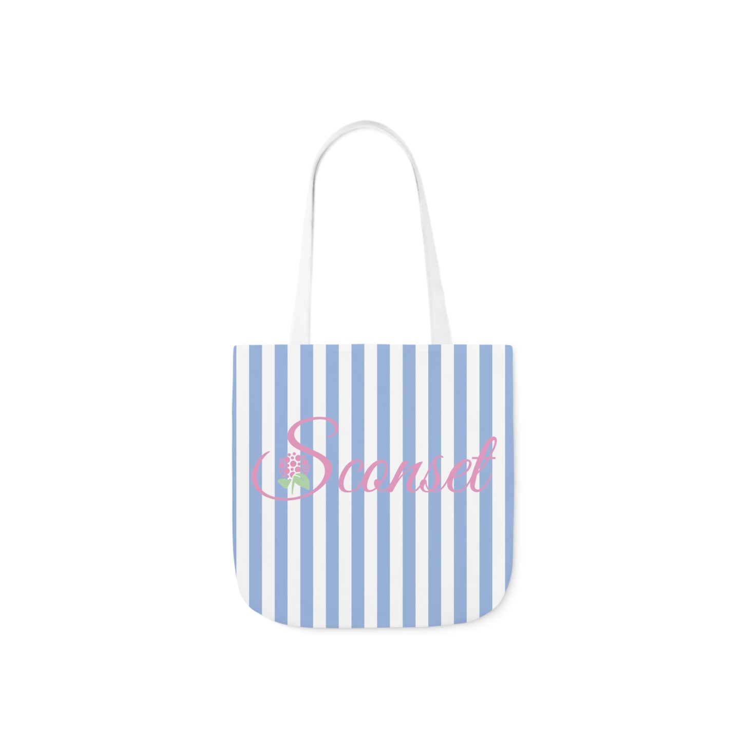 Sconset Blue and White Stripe Canvas Tote Bag