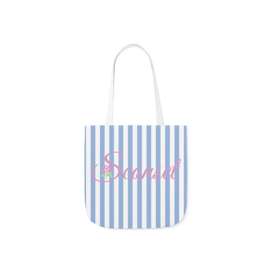 Sconset Blue and White Stripe Canvas Tote Bag