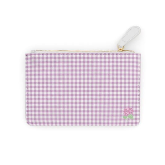 Purple Gingham Mini Clutch