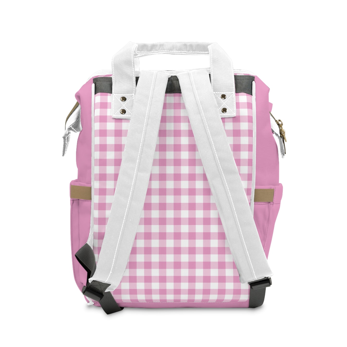 Pink Gingham Diaper Backpack