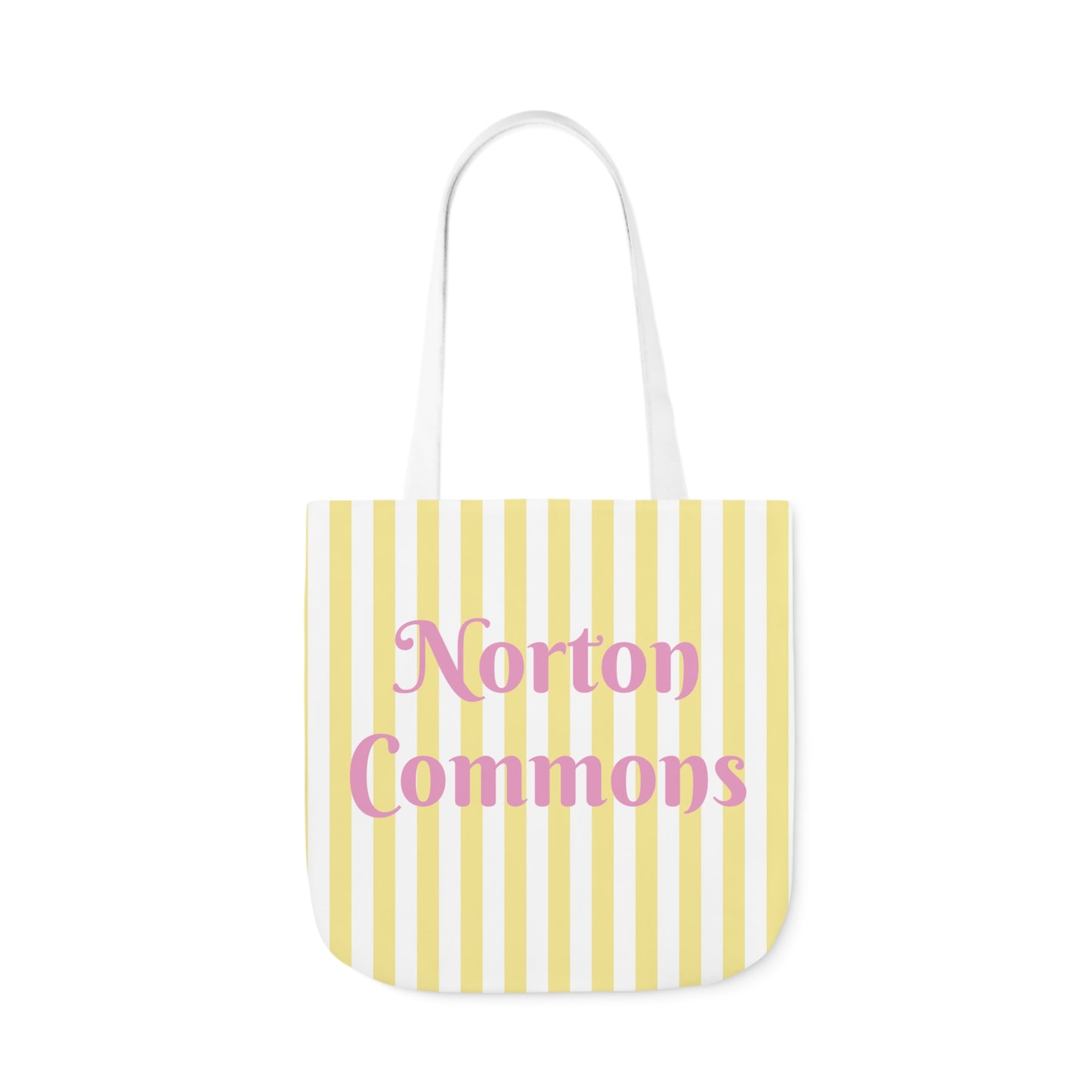 Norton Commons Yellow and White Stripe Canvas Tote Bag