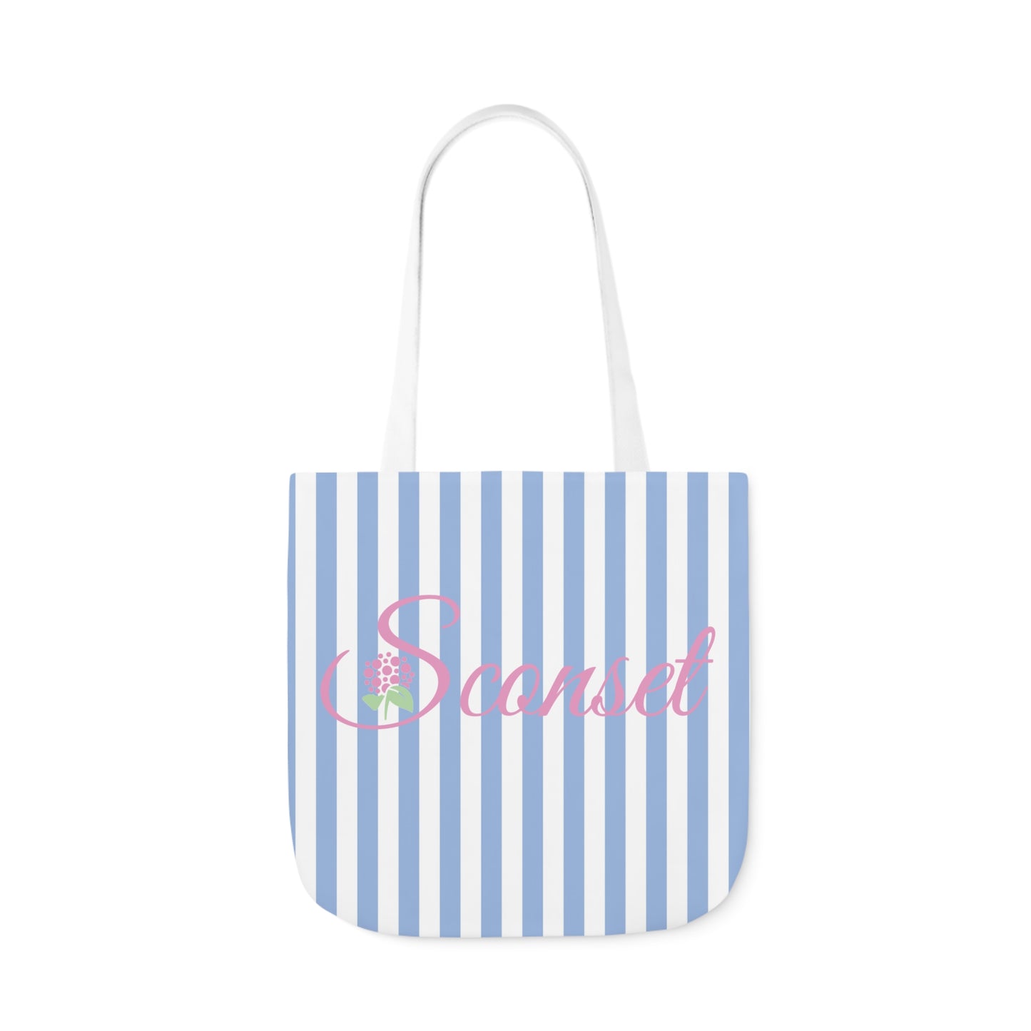 Sconset Blue and White Stripe Canvas Tote Bag