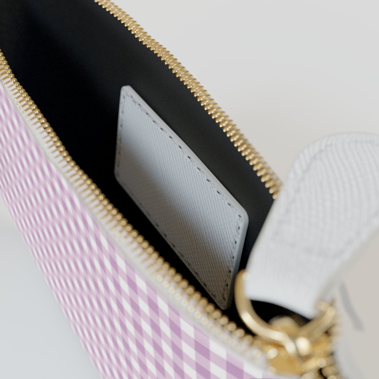 Purple Gingham Mini Clutch