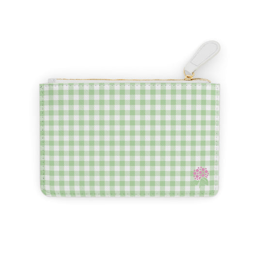 Green Gingham Mini Clutch