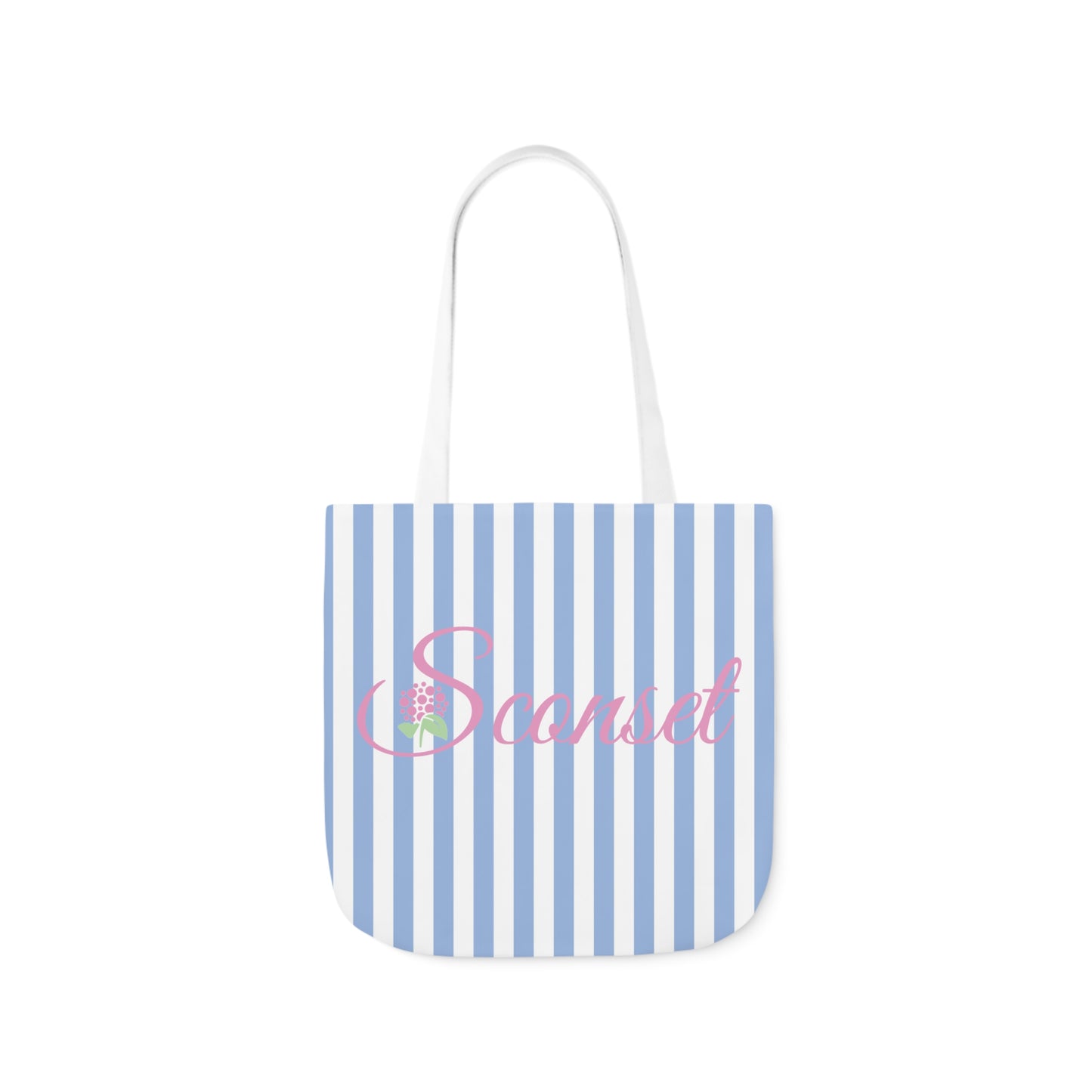 Sconset Blue and White Stripe Canvas Tote Bag