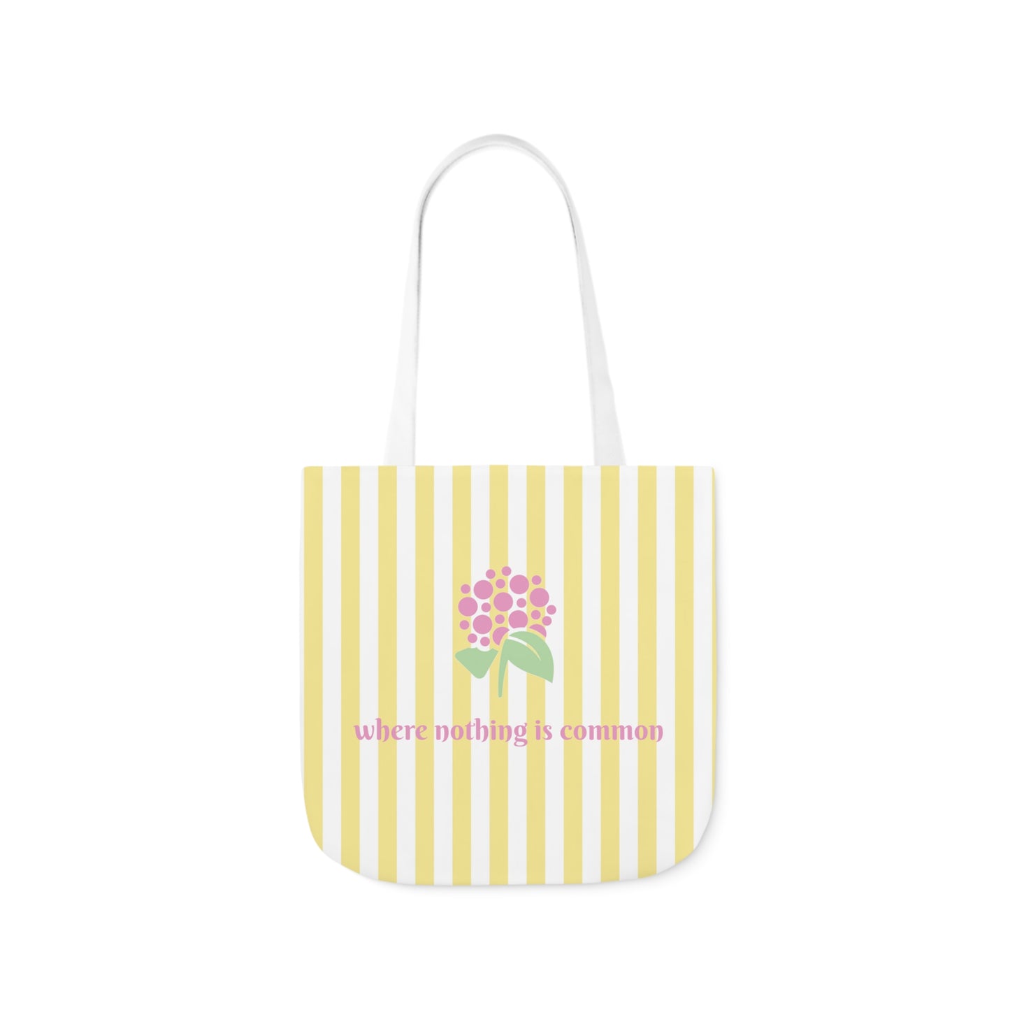 Norton Commons Yellow and White Stripe Canvas Tote Bag