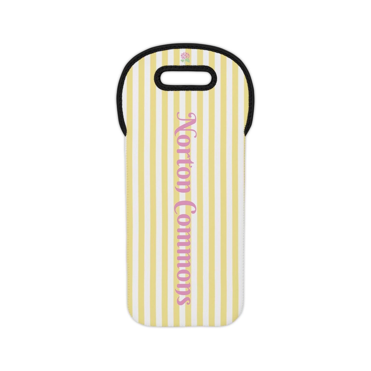 Norton Commons Yellow and White Stripe Wine Tote Bag