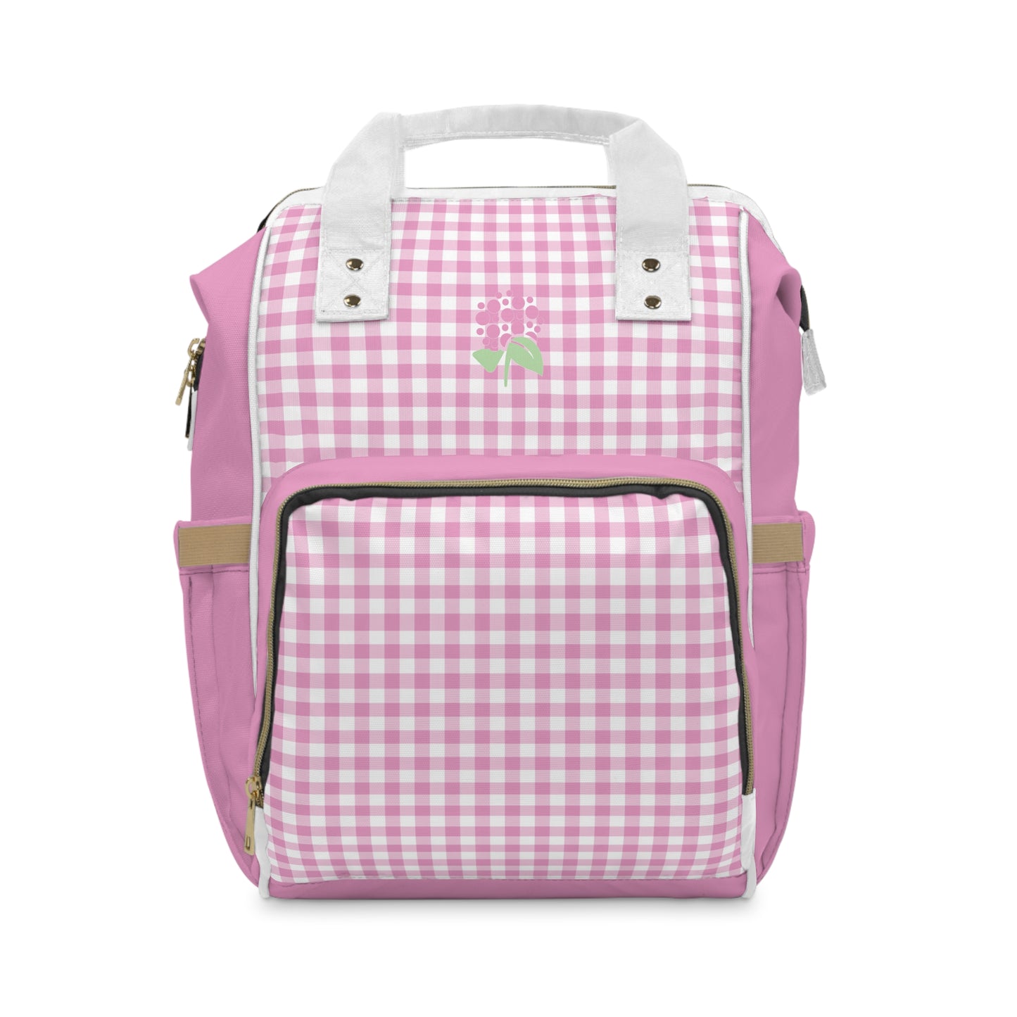 Pink Gingham Diaper Backpack