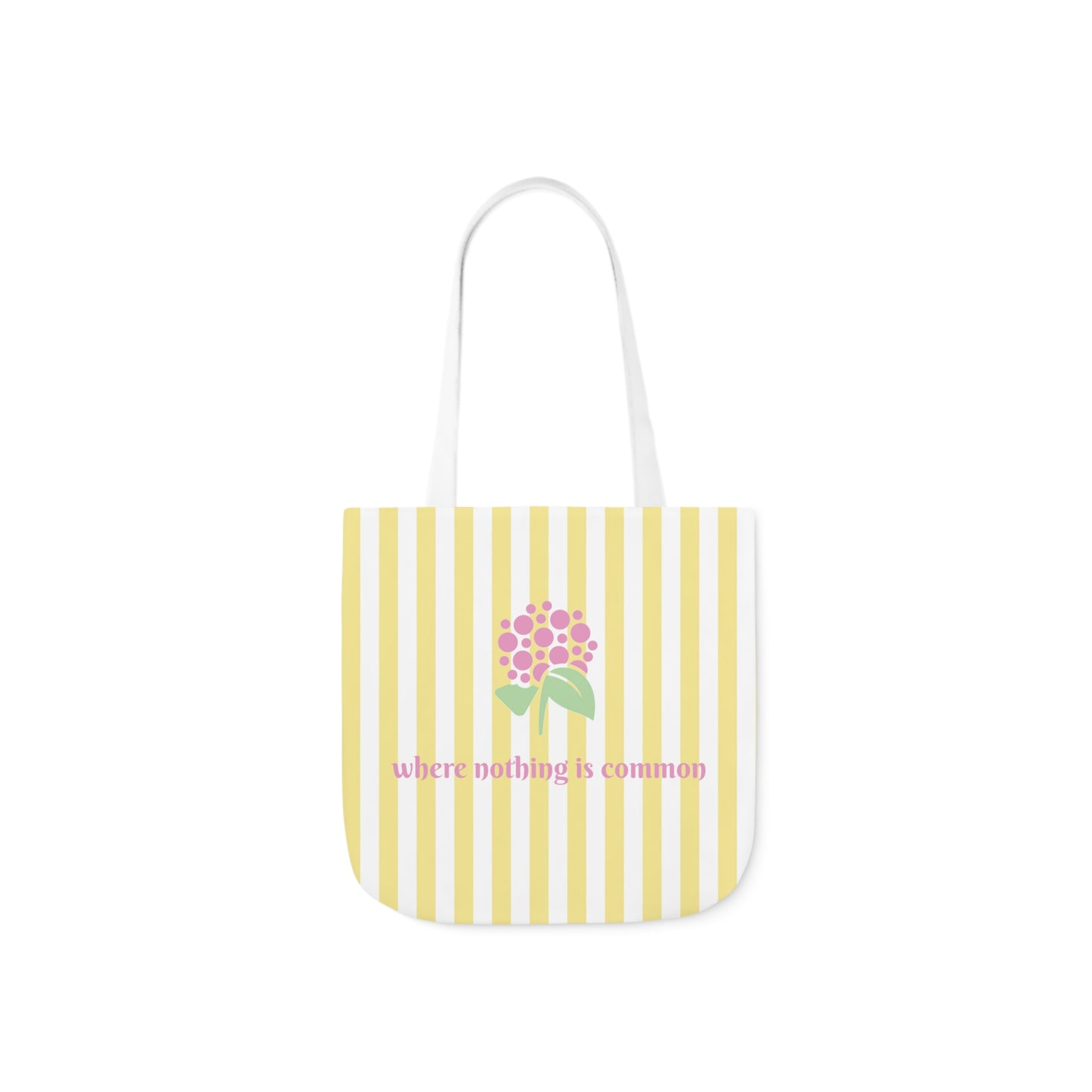 Norton Commons Yellow and White Stripe Canvas Tote Bag